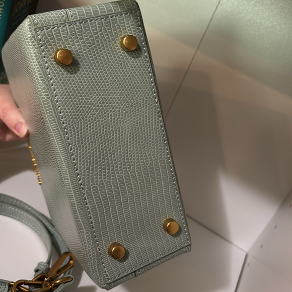 Brandon Blackwood Mint Green Croc-Embossed Handbag - Picture 6 of 6